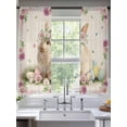 thumbnail image 2 of Easter Cute Bunny Sheer Curtains 63 Inch Length 2 Panels for Living Room, Eggs Spring Daisy Flowers Vintage Voile Kitchen Curtain Set, Luxury Privacy Drapes Window Treatment for Bedroom, 2 of 7