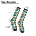 thumbnail image 5 of Daiia Sports Socks Colorful Hawaii Palms Printed Novelty Crew Socks for Men Women Knee High Socks Cotton Socks Soft & Breathable Support Unisex Socks, 5 of 9