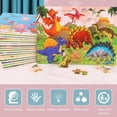 thumbnail image 3 of 6 juegos de 30 piezas de rompecabezas de madera para niños, animales, dinosaurios, rompecabezas de dibujos animados, juguetes educativos de aprendizaje preescolar, regalo para niños y niñas, 3 of 8