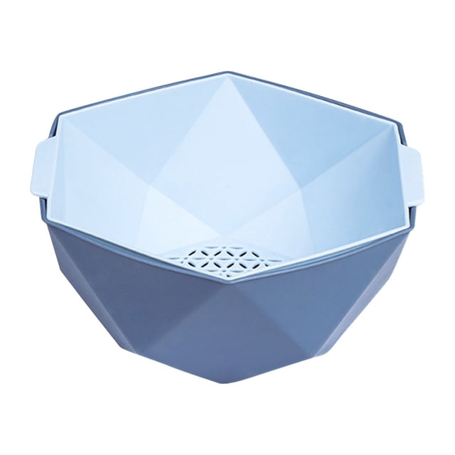 Birdeem Thickened Double-Layer Basket Plastic Vegetable Washing Basket Kitchen Storage Vegetable Washing Frame Washing Fruit Basket