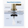thumbnail image 5 of KFFKFF Stainless Steel Water Filter Faucet, Lead-Free Design with Solid Brass Valve, Rust-Resistant and Durable, Ideal for Kitchens, Bars, and Cafes, Brushed Gold Finish, 5 of 9