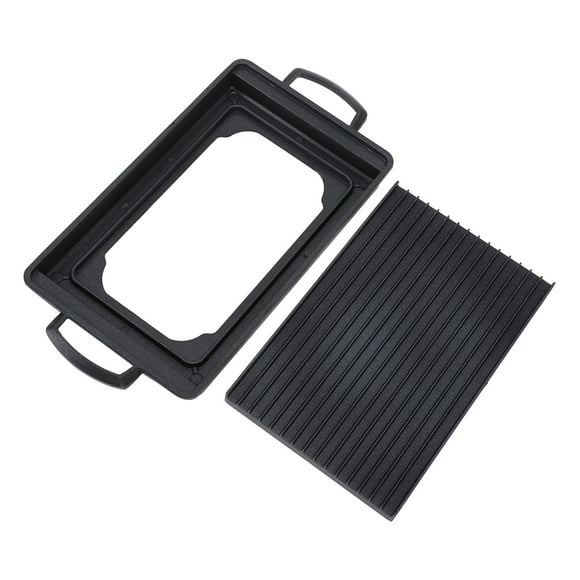 Mini BBQ Grill Aluminum Alloy Fast and Uniform Heating Multifunctional Charcoal Barbecue Grill Stove for Household 23.5x14.5cm / 9.3x5.7in