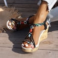 thumbnail image 2 of DXOUPM Womens Sandals Round Toe Comfortable Wedge Sandals Open Toe Ladies Sandals Dressy, 2 of 3