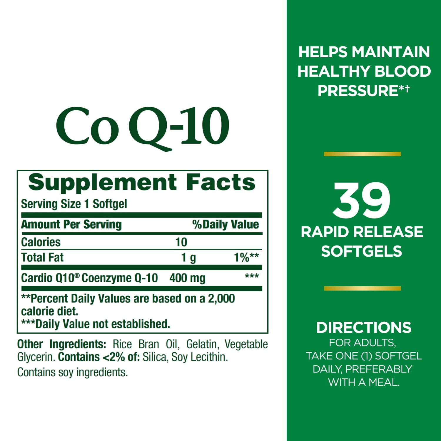 Nature's Bounty Co Q-10 Maximum Strength Softgels, 400 Mg, 39 Ct