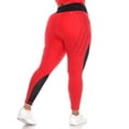 thumbnail image 3 of White Mark Women's Plus Size High Waist Contour Striped Activewear Leggings, 3 of 5