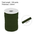 thumbnail image 2 of Plano Elástico Banda para Coser 1/8"(3mm)x109 Yardas Ejército Verde Trenzado Estiramiento Correa Cordón Rollo para Pelucas Artesanías Bricolaje, 2 of 5