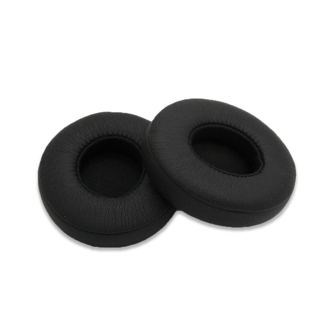 Matsuzay 1 par de almohadillas de cuero para auriculares, almohadillas para los oídos, cancelación de ruido, accesorios de malla para juegos, repuesto Relojes inteligentes Negro