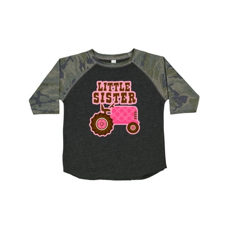 

Inktastic Pink Tractor Little Sister Gift Toddler Toddler Girl T-Shirt