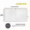 thumbnail image 2 of Windshield Sun Shade, Certified 99.87% UVB & 99.02% UVA Protection, Award-Winning Car Windshield Sunshade with Patented Technology, Large Plus 60 x 30 in, by Kinder Fluff, 2 of 9