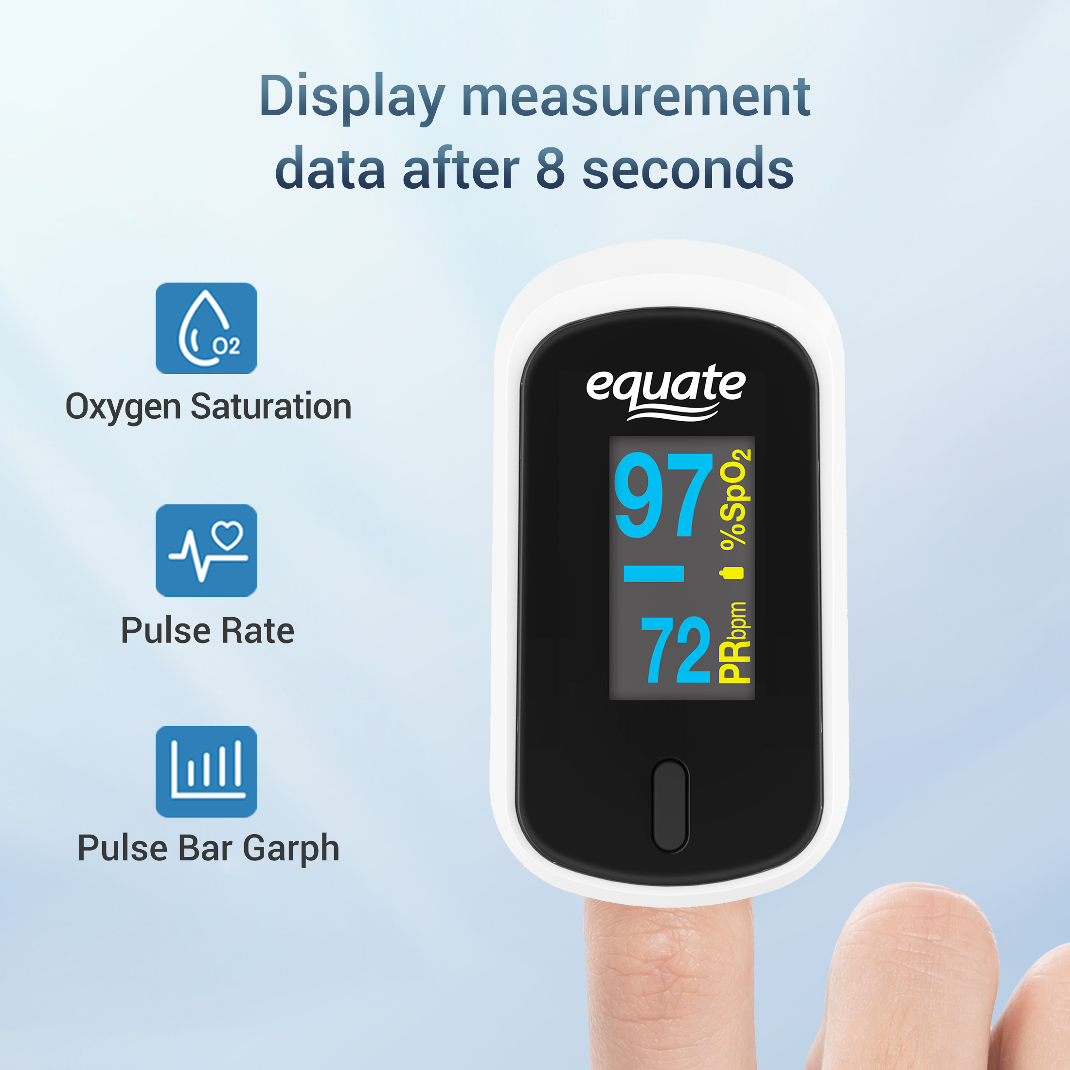 Equate Fingertip Pulse Oximeter Portable photo 4