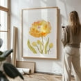 thumbnail image 3 of Yellow Peony - Painting Watercolor Floral Flowers Botanical Nature Illustration Garden Oak Framed Wall Art Print 24 x 36 inches, 3 of 80