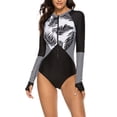 thumbnail image 1 of Soidarity Traje de baño de manga larga para mujer, accesorios de ropa, traje de surf Universal con cremallera frontal y protección contra sarpullidos Traje de baño Tipo 1 L Soidarity OD029926-01, 1 of 6