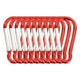 thumbnail image 2 of Cheers.US 10Pcs Aluminum Spring Snap Hook Carabiner D Ring Carabiner Clip Camping Accessories Fishing Hiking Traveling and Keychain, 2 of 10