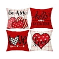 thumbnail image 2 of Fiudx Juego de Almohadas de San Valentín, Cojín con Estampado de Corazones Románticos, Almohadas de Tela de Algodón Suave, Decoración Acogedora para El Hogar, Regalo para Novia, Perfecto para Usar Ju, 2 of 6