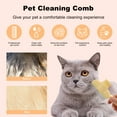 thumbnail image 3 of Unique Bargains Cat Comb Pet Hair Removal Comb Flea Comb Cat Grooming Brush with Release Button De-Shedding Cat Brush for Short Long Hair Cats Yellow, 3 of 7
