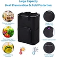 thumbnail image 4 of GUENG Foldable Shopping Cart with Insulated Cooler Bag, 4-Wheel Grocery Cart with Adjustable Handle(Black), 4 of 7