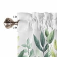 thumbnail image 4 of Green Leaves Valances for Windows Farmhouse Kitchen Curtains Valances Rod Pocket Valance Curtains for Kitchen Windows Summer Botanical Tropical Plants Leaf Window Valances for Bathroom 42"x12", 4 of 6