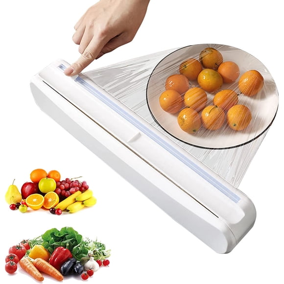 EcoNesxp Plastic wrap dispenser with sliding cutter Baking paper Tin foil L Reusable plastic wrap dispenser Plastic wrap dispenser with cutter also suitable for aluminum foil