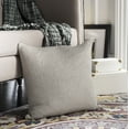 thumbnail image 2 of SAFAVIEH Tickled Grey Knit Geometric Pillow, 20" x 20", Palewisper, 2 of 2