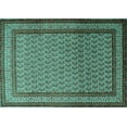 thumbnail image 1 of Ahgly Company Machine Washable Indoor Rectangle Persian Turquoise Blue Traditional Area Rugs, 3' x 5', 1 of 4