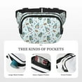 thumbnail image 5 of Easygdp Winter Wonderland Light Blue Fanny Packs for Women Men, Belt Bag, Fashion Crossbody Bags, for Workout/Running/Hiking, 5 of 9