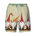 thumbnail image 4 of Lsque Mens Swim Trunks Christmas Card With Gnomes Pattern - Bathing Suit Compression Liner - Beach Swim Shorts Swimwear - (S-3XL) - Stretch Quick Dry -Small, 4 of 9