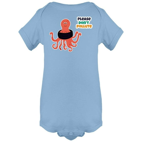 Stop Pollution Octopus Bodysuit Infant -Image by Shutterstock,  Newborn