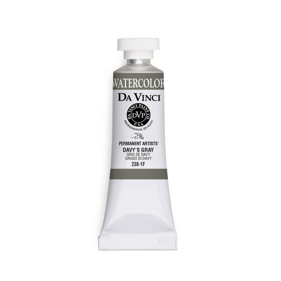 Da Vinci Paints Professional Watercolor, 15ml Tube, Davy's Gray