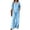 Blue, variant on Women's Casual Trousers Set, Loose Top And Wide Leg Pants, Matching Two Piece Outfit, Palazzo Style Co Ord