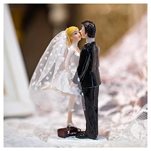Cute Bride&Groom Couple Wedding Cake Topper Figurine Cake Topper Wedding New 