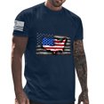 thumbnail image 1 of Mens Casual Pantalones Cortos Cuello Redondo Gradación Impresión Suéter Camiseta, Blusa Deportiva de Fitness para Hombres, 1 of 4