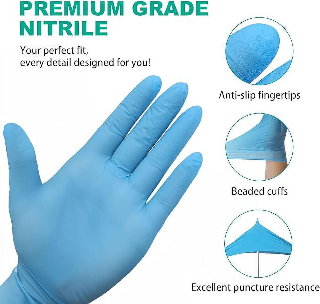 Nitrile Gloves Powder-Free Disposable Gloves, 1000 Count – Small, Blue