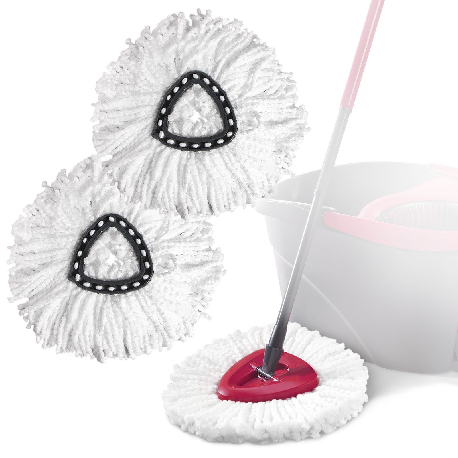 Microfiber Spin Mop Refills 4 Pack Mop Replacement Heads Compatible with Spin Mop Easy Cleaning Mop Head Replacement 