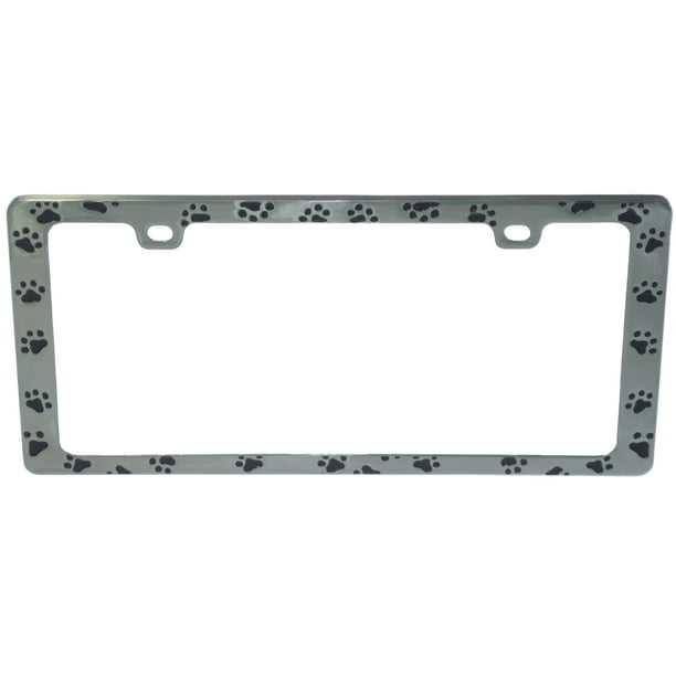 Bell High Quality Wolf Wolves Paw Prints Metal License Plate Frame