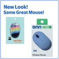 thumbnail image 4 of onn. Wireless Mouse with 5 Buttons and Scroll Wheel, 2.4 GHz with USB Nano Receiver, Blue, 4 of 8