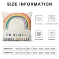 thumbnail image 5 of Orinice Rainbow Quote Art Graphic Decorative Cushion Throw Pillow Cover for Home 22x22in, 5 of 5