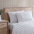 thumbnail image 4 of Stone Cottage - Queen Sheets Cotton Percale Bedding Set Crisp & Cool Home Decor (Blue Sketchy Ditsy Queen), 4 of 4