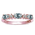 thumbnail image 3 of Star K � Oval 5x3 Genuine Aquamarine three stone oval band, 3 of 9