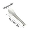 thumbnail image 2 of Todaioua Mini Serving Tongs 7.2 Inch Small Tongs Serving Utensils, Stainless Steel Food Tongs, Ice Pincers Mini Sugar Pincers, Small Pliers for Appetizers, Tea Party, Coffee Bar, Desserts(Silver), 2 of 2