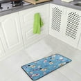 thumbnail image 4 of Coolnut Kitchen Rugs,Funny Cartoon Snowman Non Slip Washable Cushioned Carpets Polyester AntiFatigue Comfort Porch Floor Mat Christmas Decoration 39×20 in, 4 of 6