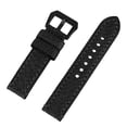 thumbnail image 3 of 20mm Black Vegetable Tanned Cowhide Leather Strap Black Buckle Vegetable Tanned Genuine Calfskin, 3 of 6