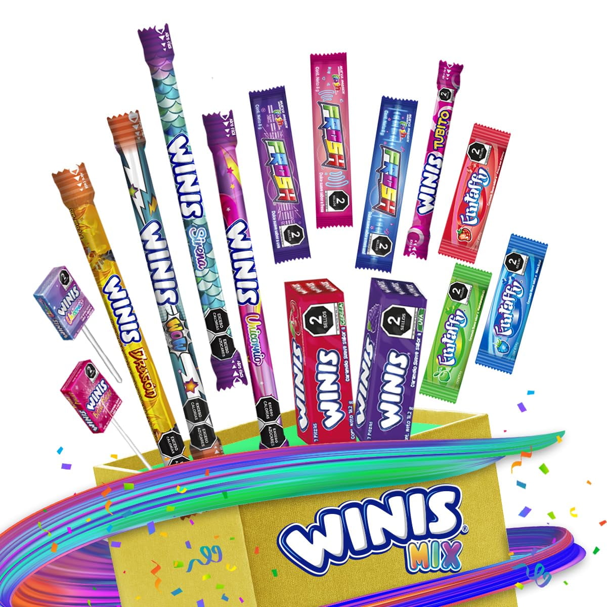 Bulk Taffy Candy Mix - 3.6 lbs - 150 Individually Wrapped Party Candy - Easter Candy Assortment - Winis Mix Variety of Mexican Chewy Candies | Assorted Easter Candy Mix