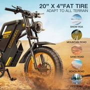 1500W Motor COSWHEEL GT20 Electric Bike for Adults,25AH Removable Battery, Max 93-145 Miles Electric Motorcycle, 7-Speed, 20x 4.0 Fat Tire Ebikes for Adults