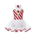 thumbnail image 4 of ZDHoor Girls Miss Santa Christmas Candy Cane Costume Sequins Ballet Leotard Tutu Dress Dance Costume Red-C 10, 4 of 7