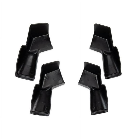 Camco RV Gutter Spouts with Extensions | Made of Durable UV-Stabilized Resin | 4-Pack, Black (42323)