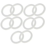 10Pcs 70mm Silicone Sealing Rings Silicone Gasket Replacement Ring Kitchen Supplies Shop Gadget for Bottle Container(White)