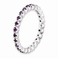 thumbnail image 3 of 925 Sterling Silver Stackable Expressions Amethyst Ring Size: 10; for Adults and Teens; for Women and Men, 3 of 5