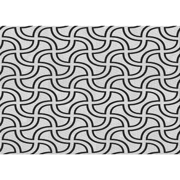 Ahgly Company Machine Washable Indoor Rectangle Transitional Carbon Gray Area Rugs, 2' x 5'