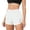 #H-White, variant on ZHYou Womens 2 in 1 High Waisted Athletic Shorts,Quick Dry Running Shorts with Built-In Liner & Zipper Pockets,Breathable Workout Shorts,Navy,Size S