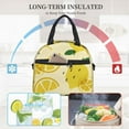 thumbnail image 6 of ZNDUO Reusable Lunch Box, Adjustable Shoulder Strap Yellow Cartoon Lemon Pattern Lunch Bag, 6 of 8